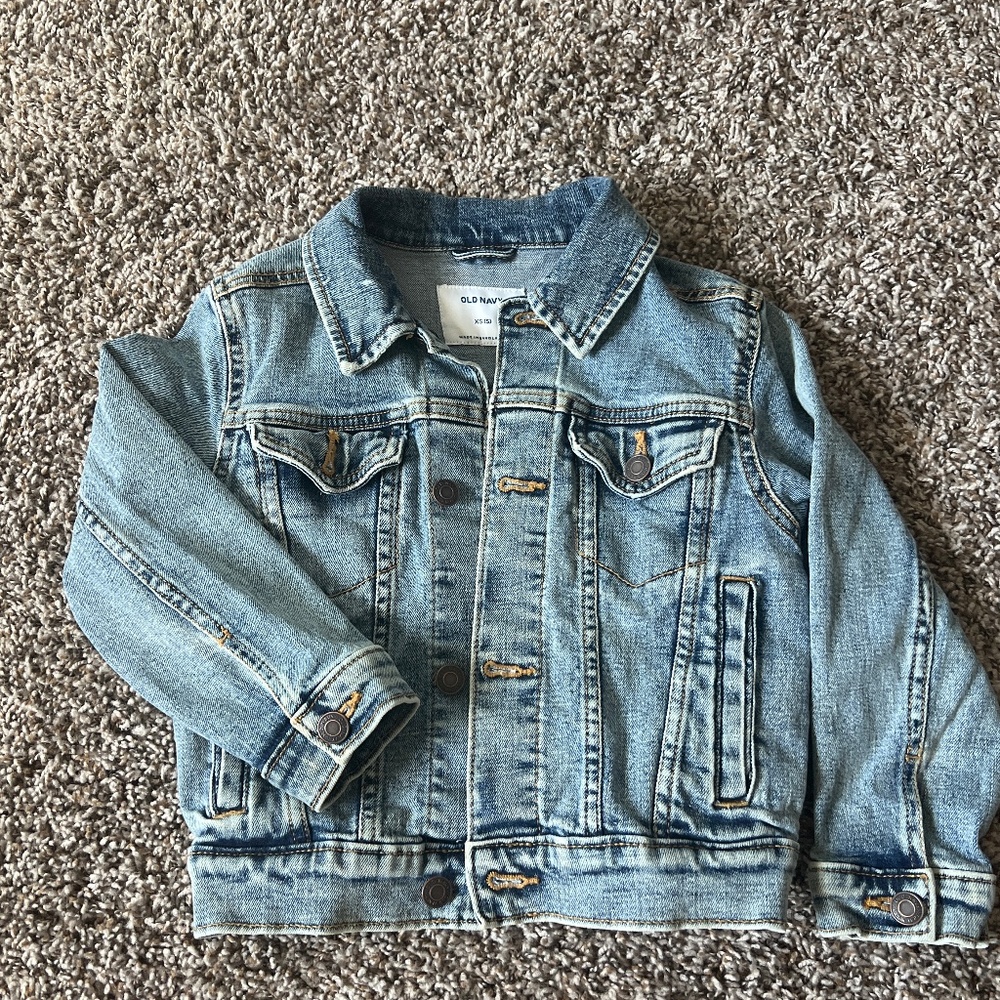 Kids denim jean jacket Star Wars patch size 5